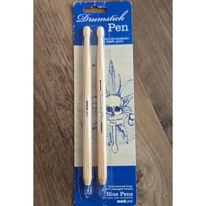 Suck UK Rockstar Drumstick‎ Pens - Blue Ballpoint Set - Novelty Drummer Gift NEW